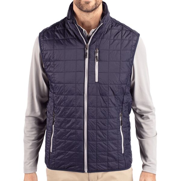 Cutter & Buck Rainier PrimaLoft Mens Big and Tall Eco Insulated Full Zip Puffer Vest Thumbnail