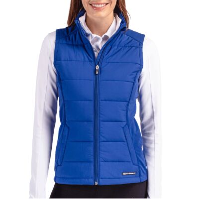Cutter & Buck Evoke Hybrid Eco Softshell Recycled Womens Full Zip Vest Thumbnail