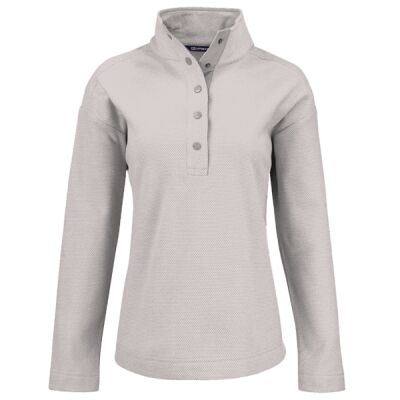 Cutter & Buck Hunts Point Eco Textured Fleece Recycled Womens Snap Pullover Thumbnail