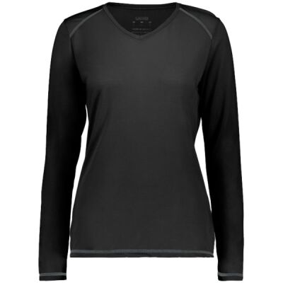 Ladies Super Soft-Spun Poly Long Sleeve Tee Thumbnail