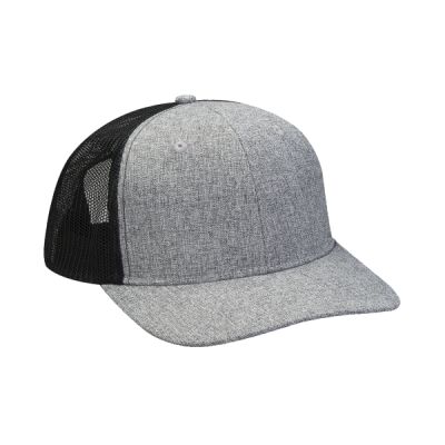 Heather Woven/Soft Mesh Trucker Style Cap Thumbnail