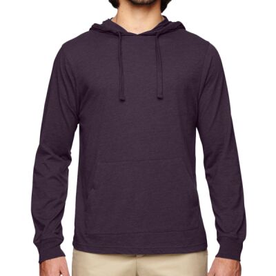 Unisex Eco Jersey Pullover Hooded Long Sleeve T-Shirt Thumbnail