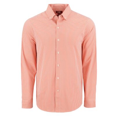 Cutter & Buck Skyline Epic Confidence Recycled Gingham Mens Long Sleeve Dress Shirt Thumbnail