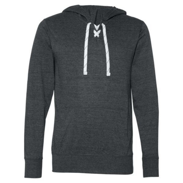 Unisex Jersey Sport Lace Hooded Pullover Thumbnail