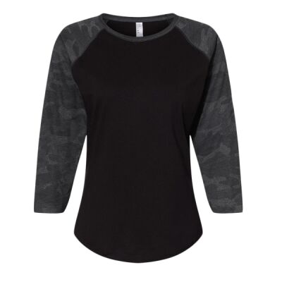 Women's Baseball Fine Jersey Three-Quarter Sleeve Tee Thumbnail