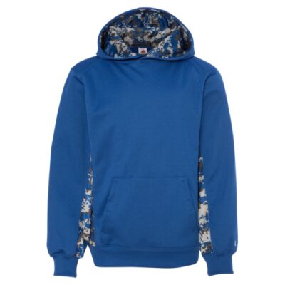 Youth Digital Camo Colorblock Performance Fleece Hooded Sweatshirt Thumbnail