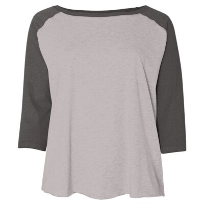 Women's Curvy Collection Baseball Three-Quarter Sleeve Tee Thumbnail
