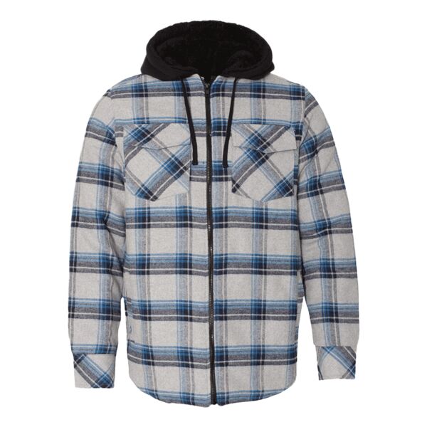 Men's Quilted Flannel Hooded Jacket Thumbnail