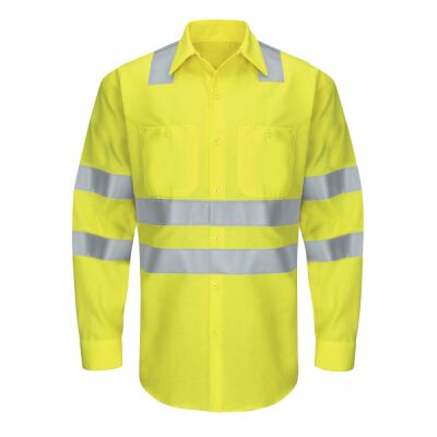 Men's Tall Enhanced & Hi-Visibility Long Sleeve Work Shirt Thumbnail