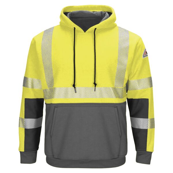 Men's Hi-Visibility Color-Blocked Hooded Sweatshirt Thumbnail